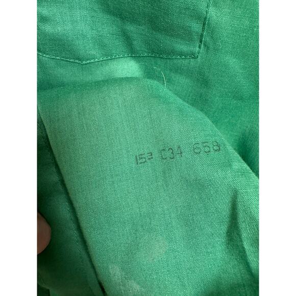 Vintage 60's Brent Kelly Green Button Up - Picture 5 of 5